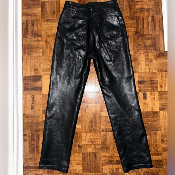 WILFRED ARITZIA MELINA STRAIGHT LEG VEGAN LEATHER PANT - Picture 2 of 8